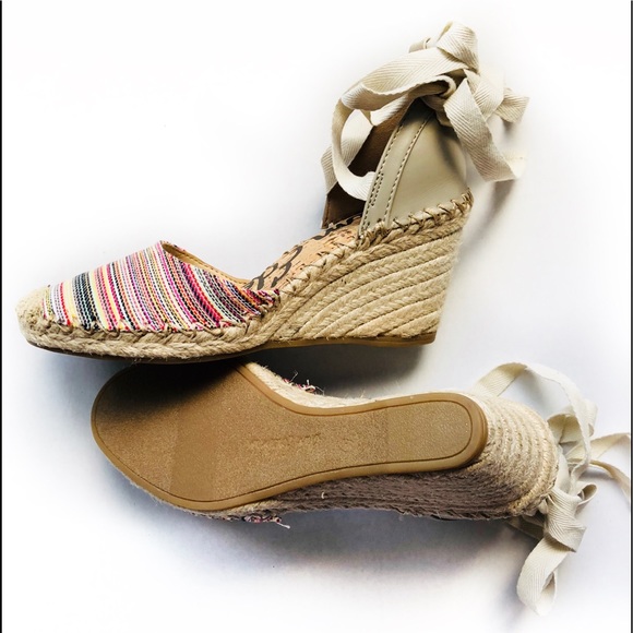 Sam Edelman Patsy Wrap Espadrilles Sandal Wedges - Picture 6 of 8
